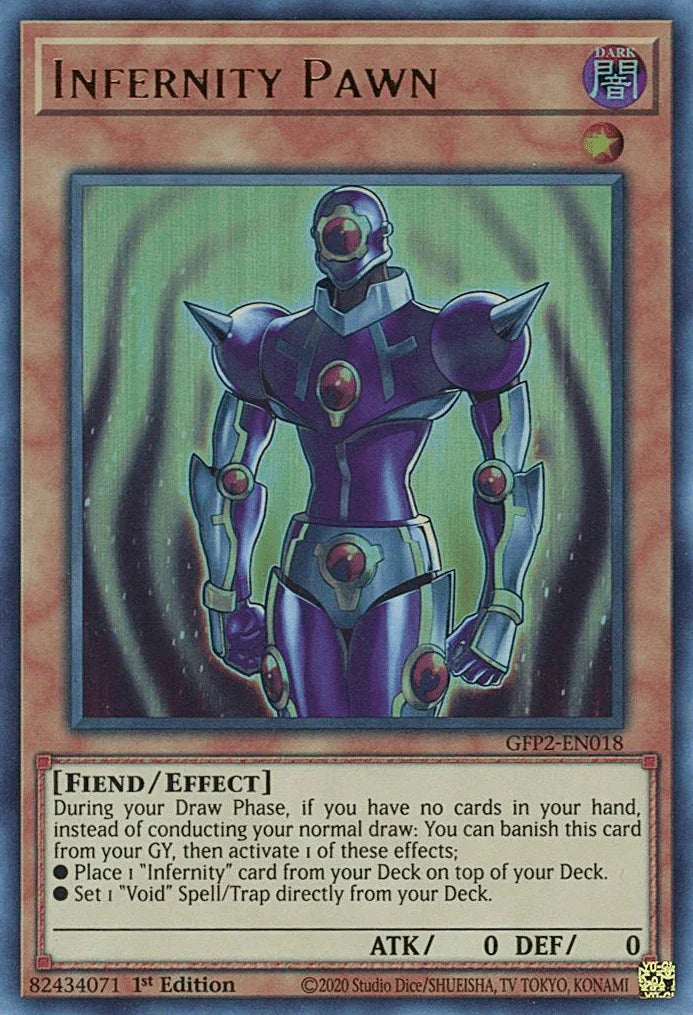 1st Edition, Dark, Effect Monster, Fiend, Ghosts From the Past: The 2nd Haunting, Ultra Rare Infernity Pawn [GFP2-EN018] Ultra Rare - Trading Card World