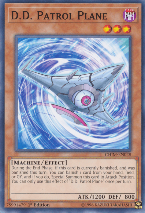 1st Edition, Chaos Impact, Common, Dark, Effect Monster, Machine, Unlimited D.D. Patrol Plane [CHIM-EN028] Common - Trading Card World