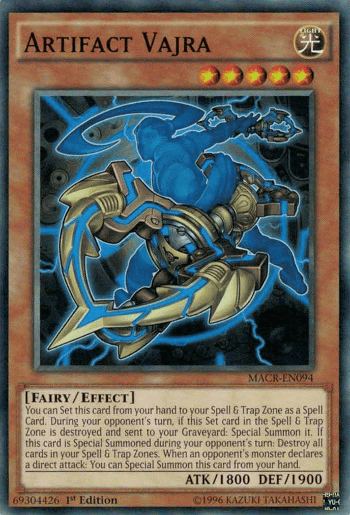 1st Edition, Common, Effect Monster, Fairy, Light, Maximum Crisis, Unlimited Artifact Vajra [MACR-EN094] Common - Trading Card World