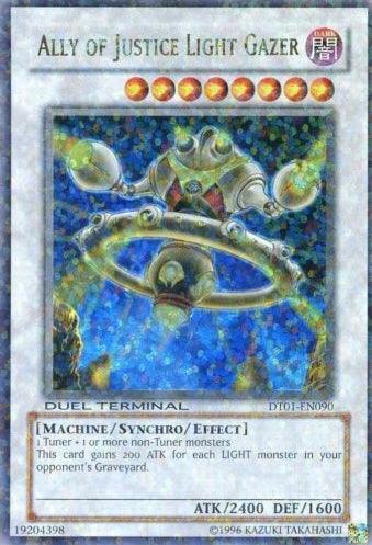 Dark, Duel Terminal 1, Limited, Machine, Synchro/Effect Monster, Ultra Rare Ally of Justice Light Gazer [DT01-EN090] Ultra Rare - Trading Card World