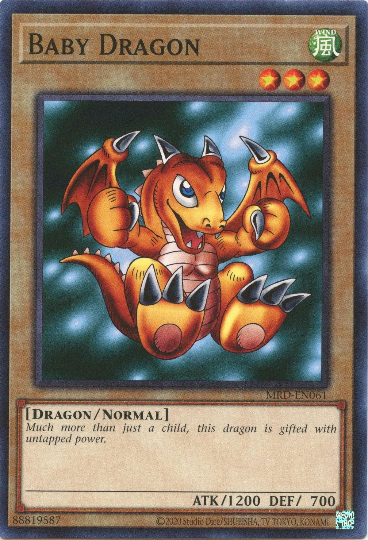 Common, Dragon, Metal Raiders (25th Anniversary Edition), Normal Monster, Unlimited, Wind Baby Dragon (25th Anniversary) [MRD-EN061] Common - Trading Card World