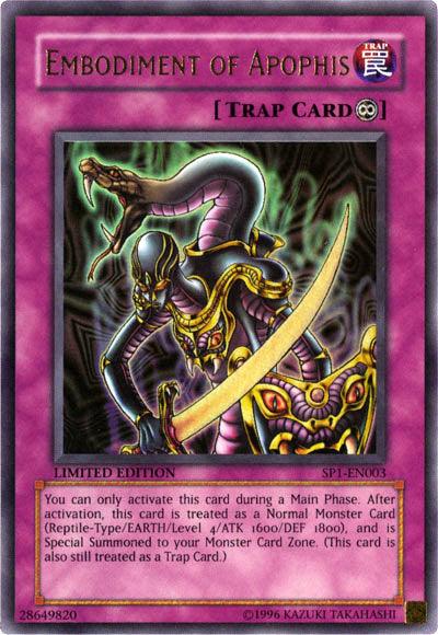 Continuous Trap, Limited, Sneak Preview Series 1, Trap, Ultra Rare Embodiment of Apophis [SP1-EN003] Ultra Rare - Trading Card World