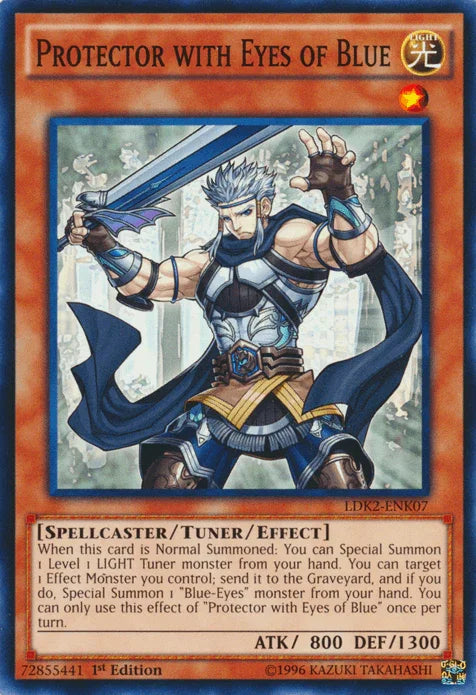 1st Edition, Common, Legendary Decks II, Light, Spellcaster, Tuner/Effect Monster, Unlimited Protector with Eyes of Blue [LDK2-ENK07] Common - Trading Card World