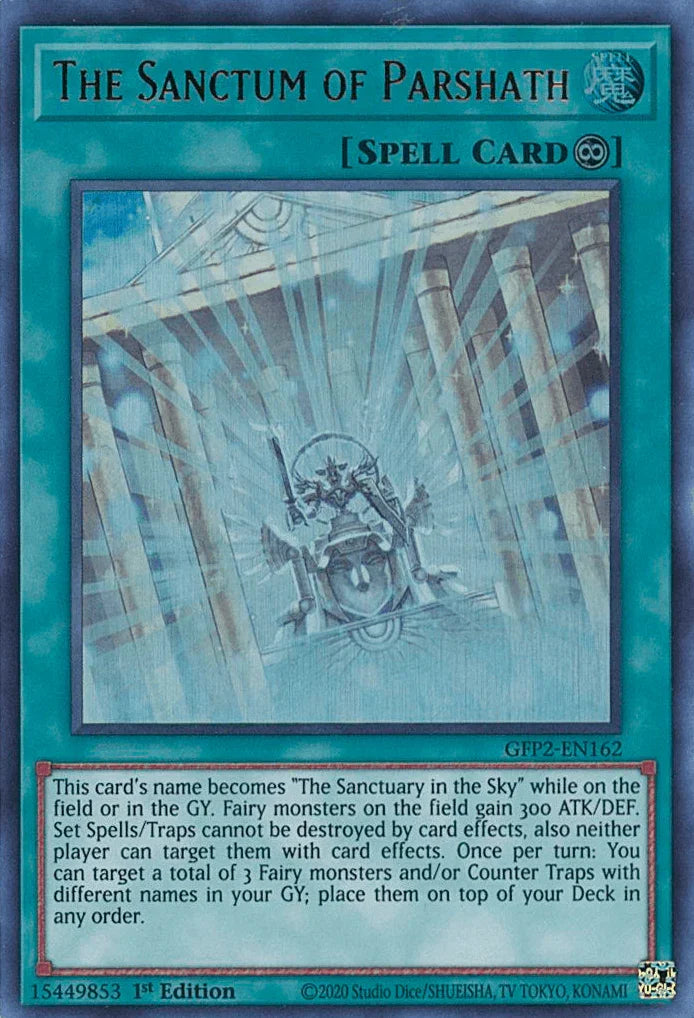 1st Edition, Continuous Spell, Ghosts From the Past: The 2nd Haunting, Spell, Ultra Rare The Sanctum of Parshath [GFP2-EN162] Ultra Rare - Trading Card World