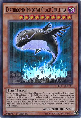 1st Edition, Dark, Effect Monster, Fish, Legendary Collection 5D's, Super Rare Earthbound Immortal Chacu Challhua [LC5D-EN149] Super Rare - Trading Card World
