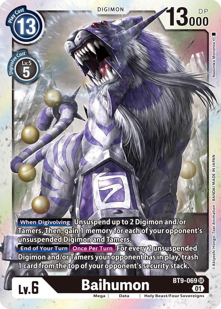 Black, BT9-069, Data, Digimon, Holy Beast/Four Sovereigns, Mega, Super Rare, X Record Baihumon [BT9-069] [X Record] - Trading Card World