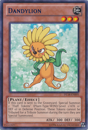 Duelist League Promo, Earth, Effect Monster, Plant, Rare, Unlimited Dandylion (Blue) [DL18-EN005] Rare - Trading Card World
