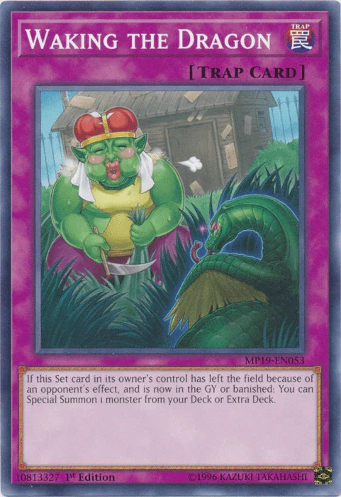1st Edition, 2019 Gold Sarcophagus Tin Mega Pack, Common, Normal Trap, Trap, Unlimited Waking the Dragon [MP19-EN053] Common - Trading Card World