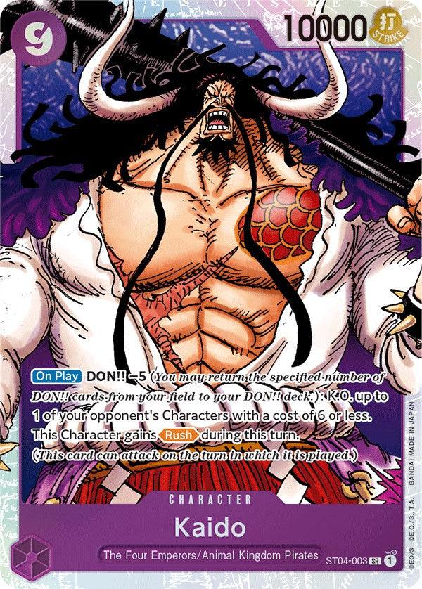 Animal Kingdom Pirates, Character, Starter Deck: Animal Kingdom Pirates, Starter Decks, Super Rare, The Four Emperors Kaido (003) [Starter Deck: Animal Kingdom Pirates] - Trading Card World