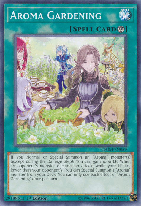 1st Edition, Chaos Impact, Common, Continuous Spell, Spell, Unlimited Aroma Gardening [CHIM-EN059] Common - Trading Card World