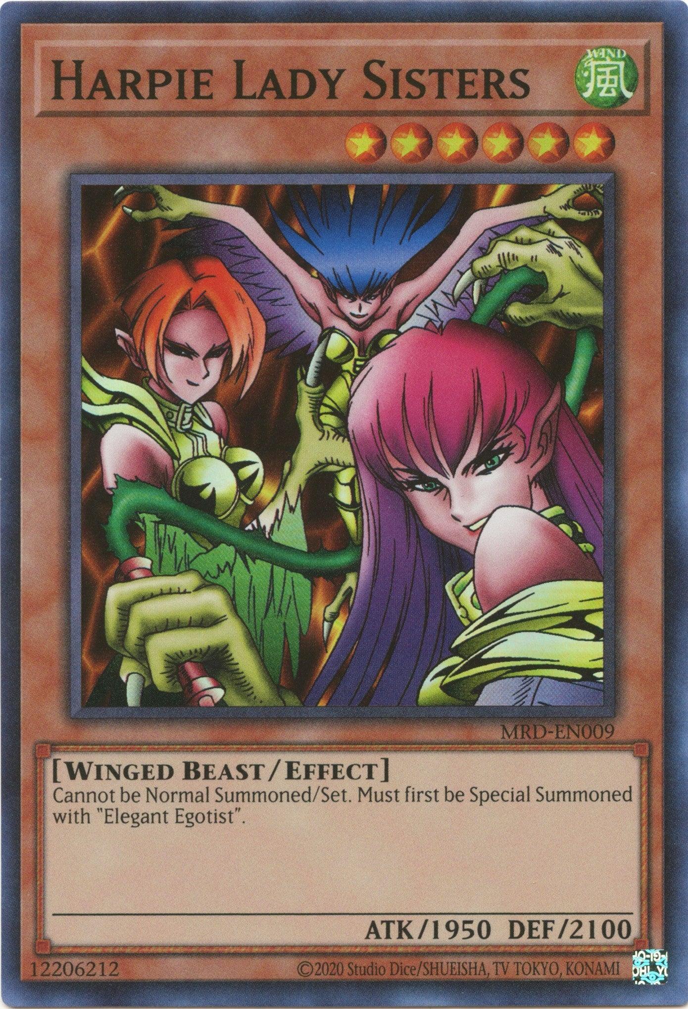 Effect Monster, Metal Raiders (25th Anniversary Edition), Super Rare, Unlimited, Wind, Winged Beast Harpie Lady Sisters (25th Anniversary) [MRD-EN009] Super Rare - Trading Card World