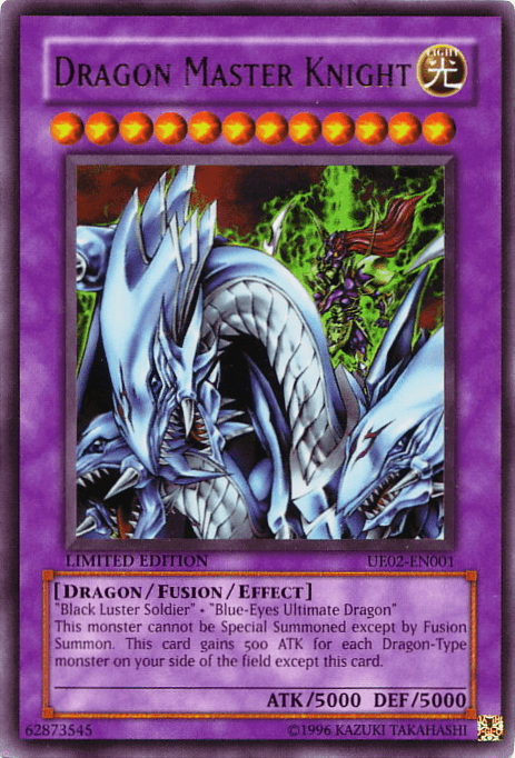 Dragon, Fusion/Effect Monster, Light, Limited, Ultimate Edition 2, Ultra Rare Dragon Master Knight [UE02-EN001] Ultra Rare - Trading Card World