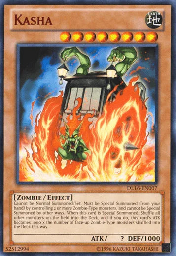 Duelist League Promo, Earth, Effect Monster, Rare, Unlimited, Zombie Kasha (Red) [DL16-EN007] Rare - Trading Card World