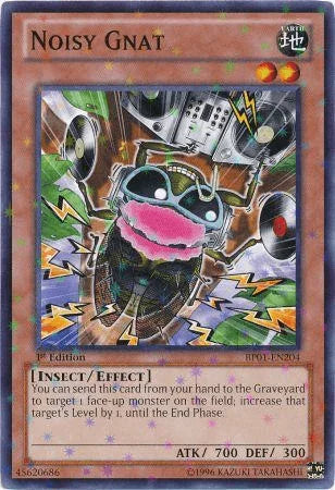1st Edition, Battle Pack: Epic Dawn, Earth, Effect Monster, Insect, Starfoil Rare, Unlimited Noisy Gnat [BP01-EN204] Starfoil Rare - Trading Card World