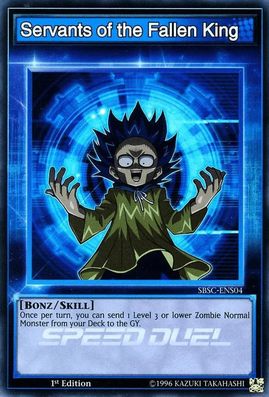 1st Edition, Bonz, Skill, Speed Duel: Scars of Battle, Super Rare Servants of the Fallen King [SBSC-ENS04] Super Rare - Trading Card World