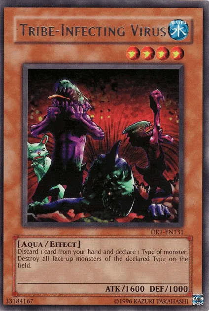 Aqua, Dark Revelation Volume 1, Effect Monster, Rare, Unlimited, Water Tribe-Infecting Virus [DR1-EN131] Rare - Trading Card World