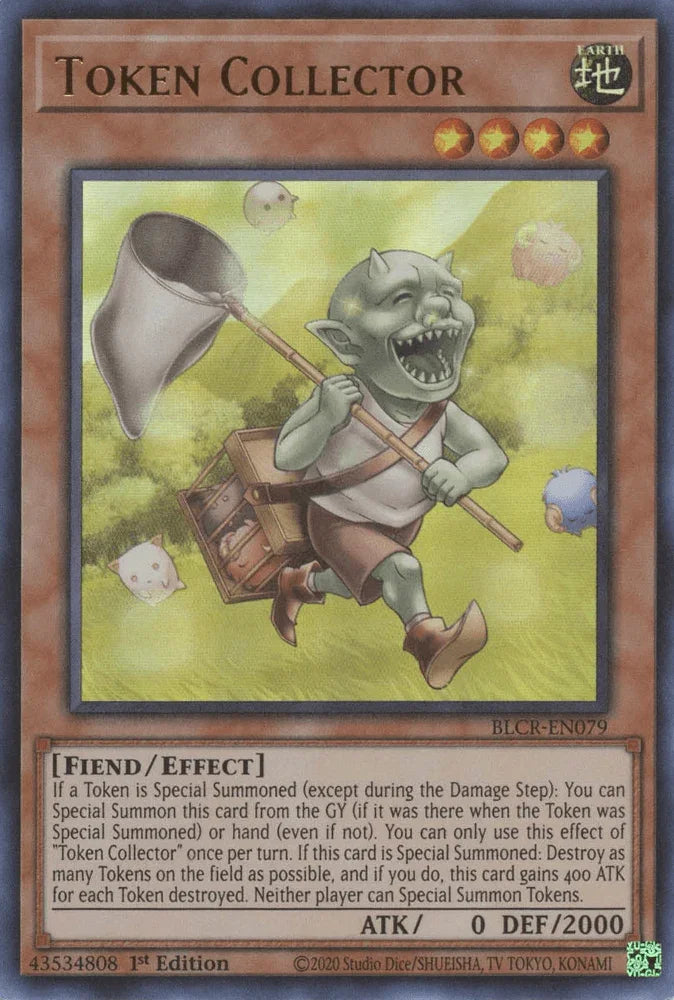 1st Edition, Battles of Legend: Crystal Revenge, Earth, Effect Monster, Fiend, Ultra Rare Token Collector [BLCR-EN079] Ultra Rare - Trading Card World