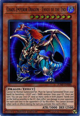 Dark, Dragon, Effect Monster, Limited, Shonen Jump Magazine Promos, Ultra Rare Chaos Emperor Dragon - Envoy of the End [JUMP-EN086] Ultra Rare - Trading Card World