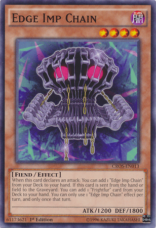 1st Edition, Common, Crossed Souls, Dark, Effect Monster, Fiend, Unlimited Edge Imp Chain [CROS-EN013] Common - Trading Card World