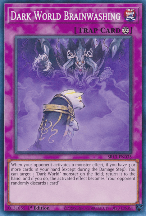 1st Edition, Common, Continuous Trap, Structure Deck: Dark World, Trap Dark World Brainwashing [SR13-EN035] Common - Trading Card World
