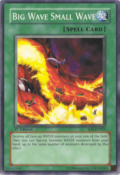 1st Edition, Common, Normal Spell, Spell, Structure Deck: Fury from the Deep Big Wave Small Wave [SD4-EN025] Common - Trading Card World