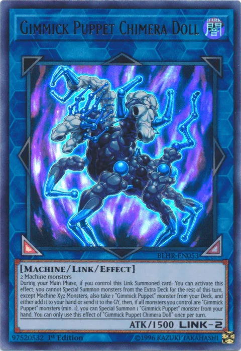 1st Edition, Battles of Legend: Hero's Revenge, Dark, Link/Effect Monster, Machine, Ultra Rare Gimmick Puppet Chimera Doll [BLHR-EN053] Ultra Rare - Trading Card World