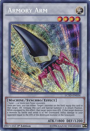 1st Edition, Legendary Collection 5D's, Light, Machine, Secret Rare, Synchro/Effect Monster Armory Arm [LC5D-EN034] Secret Rare - Trading Card World