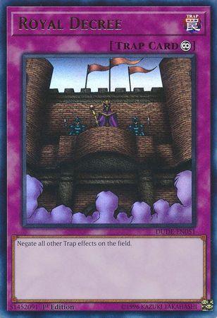 1st Edition, Continuous Trap, Duel Devastator, Trap, Ultra Rare Royal Decree [DUDE-EN051] Ultra Rare - Trading Card World