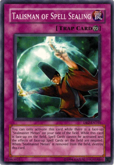 Common, Continuous Trap, Dark Revelation Volume 2, Trap, Unlimited Talisman of Spell Sealing [DR2-EN161] Common - Trading Card World