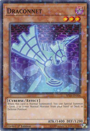 1st Edition, Cyberse, Dark, Effect Monster, Star Pack VRAINS, Starfoil Rare Draconnet [SP18-EN006] Starfoil Rare - Trading Card World