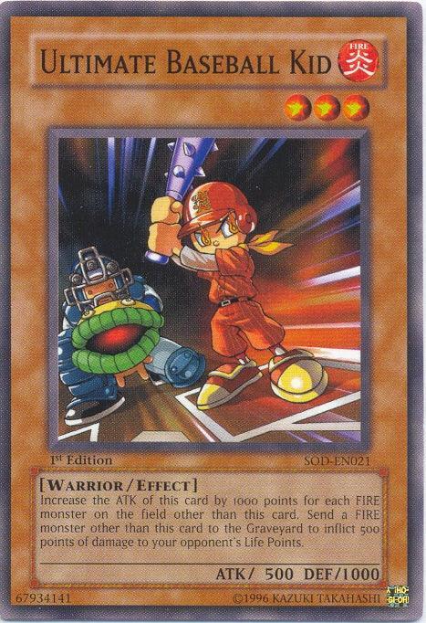 1st Edition, Common, Effect Monster, Fire, Soul of the Duelist, Unlimited, Warrior Ultimate Baseball Kid [SOD-EN021] Common - Trading Card World