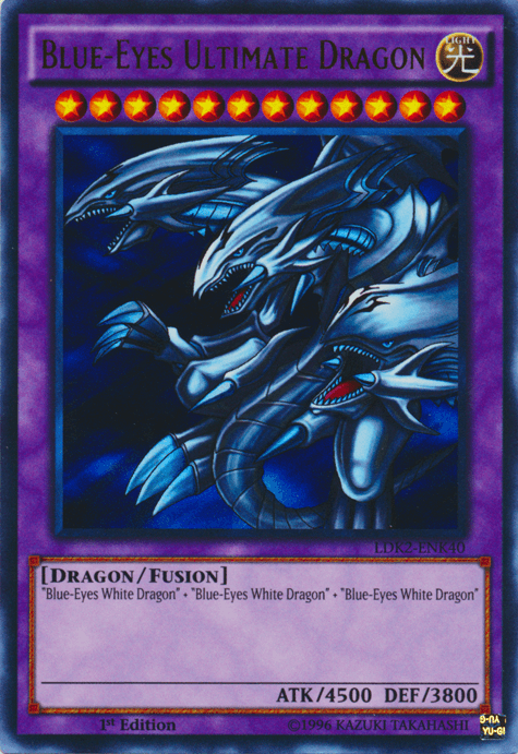 1st Edition, Dragon, Fusion Monster, Legendary Decks II, Light, Ultra Rare, Unlimited Blue-Eyes Ultimate Dragon [LDK2-ENK40] Ultra Rare - Trading Card World