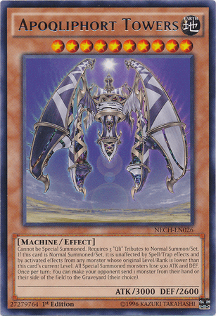 1st Edition, Earth, Effect Monster, Machine, Rare, The New Challengers, Unlimited Apoqliphort Towers [NECH-EN026] Rare - Trading Card World