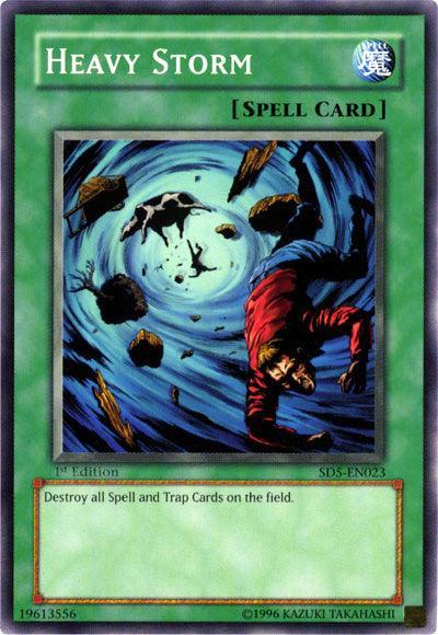 1st Edition, Common, Normal Spell, Spell, Structure Deck: Warrior's Triumph Heavy Storm [SD5-EN023] Common - Trading Card World