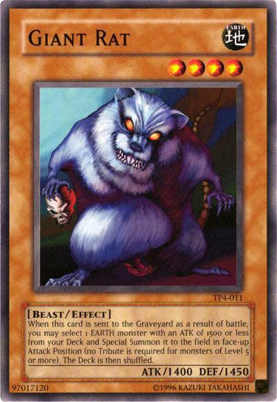 Beast, Common, Earth, Effect Monster, Tournament Pack 4, Unlimited Giant Rat [TP4-011] Common - Trading Card World