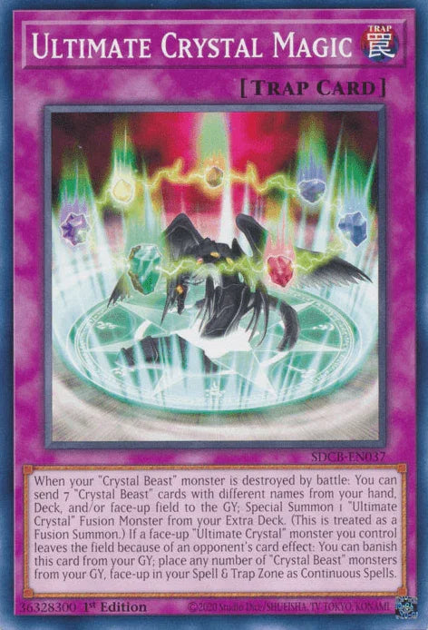 1st Edition, Common, Normal Trap, Structure Deck: Legend of the Crystal Beasts, Trap Ultimate Crystal Magic [SDCB-EN037] Common - Trading Card World