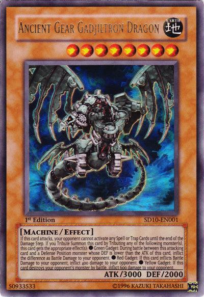 1st Edition, Earth, Effect Monster, Machine, Structure Deck: Machine Re-Volt, Ultra Rare, Unlimited Ancient Gear Gadjiltron Dragon [SD10-EN001] Ultra Rare - Trading Card World