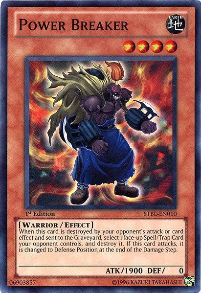 1st Edition, Earth, Effect Monster, Starstrike Blast, Super Rare, Warrior Power Breaker [STBL-EN010] Super Rare - Trading Card World