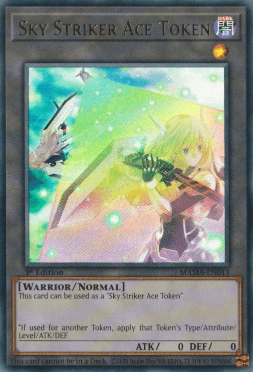 1st Edition, Dark, Magnificent Mavens, Token Monster, Ultra Rare, Warrior Token: Sky Striker Ace [MAMA-EN013] Ultra Rare - Trading Card World