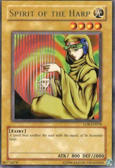 Fairy, Light, Normal Monster, Rare, The Legend of Blue Eyes White Dragon, Unlimited Spirit of the Harp [LOB-EN078] Rare - Trading Card World