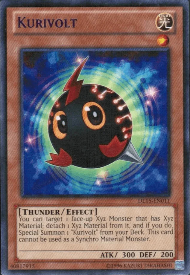 Duelist League Promo, Effect Monster, Light, Rare, Thunder, Unlimited Kurivolt (Purple) [DL15-EN011] Rare - Trading Card World