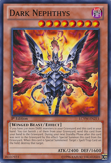 1st Edition, Common, Dark, Effect Monster, Legendary Collection 3: Yugi's World, Unlimited, Winged Beast Dark Nephthys [LCYW-EN211] Common - Trading Card World