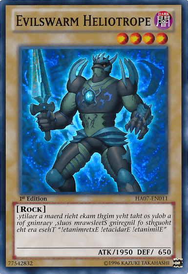 1st Edition, Dark, Hidden Arsenal 7: Knight of Stars, Normal Monster, Rock, Super Rare, Unlimited Evilswarm Heliotrope [HA07-EN011] Super Rare - Trading Card World