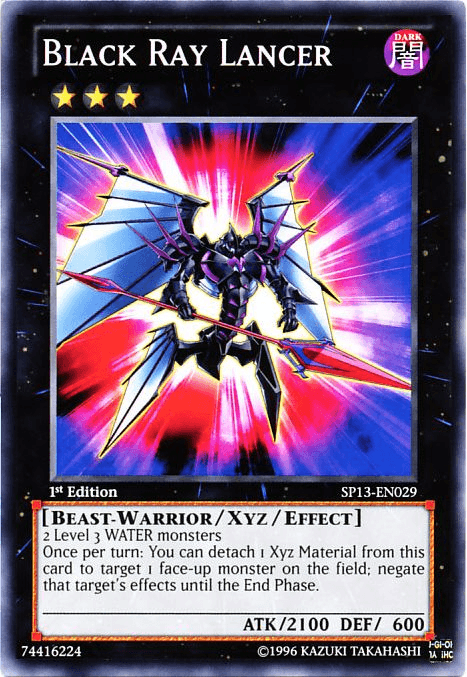 1st Edition, Beast-Warrior, Common, Dark, Star Pack 2013, Unlimited, Xyz/Effect Monster Black Ray Lancer [SP13-EN029] Common - Trading Card World
