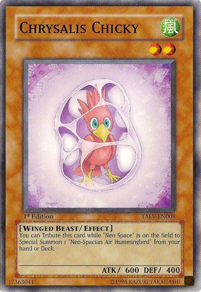 1st Edition, Common, Effect Monster, Tactical Evolution, Unlimited, Wind, Winged Beast Chrysalis Chicky [TAEV-EN008] Common - Trading Card World