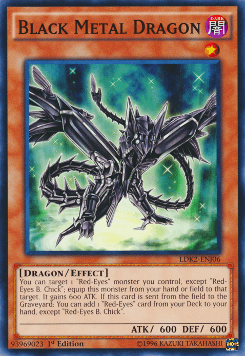 1st Edition, Common, Dark, Dragon, Effect Monster, Legendary Decks II, Unlimited Black Metal Dragon [LDK2-ENJ06] Common - Trading Card World