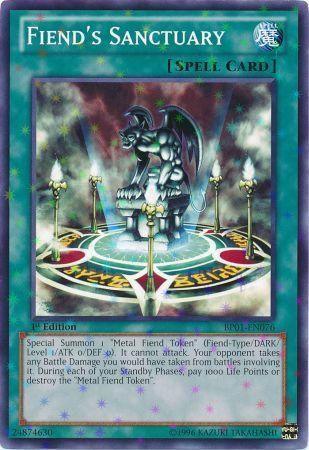 1st Edition, Battle Pack: Epic Dawn, Normal Spell, Spell, Starfoil Rare, Unlimited Fiend's Sanctuary [BP01-EN076] Starfoil Rare - Trading Card World