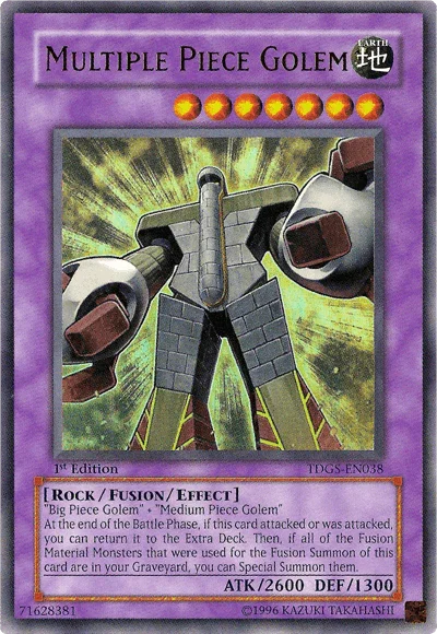 1st Edition, Earth, Fusion Monster, Rock, The Duelist Genesis, Ultra Rare, Unlimited Multiple Piece Golem [TDGS-EN038] Ultra Rare - Trading Card World