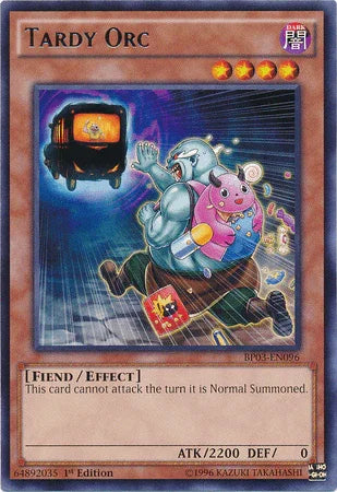 1st Edition, Battle Pack 3: Monster League, Dark, Effect Monster, Fiend, Rare Tardy Orc [BP03-EN096] Rare - Trading Card World