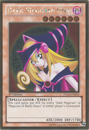 1st Edition, Dark, Effect Monster, Gold Rare, Premium Gold, Spellcaster, Unlimited Dark Magician Girl [PGLD-EN033] Gold Rare - Trading Card World